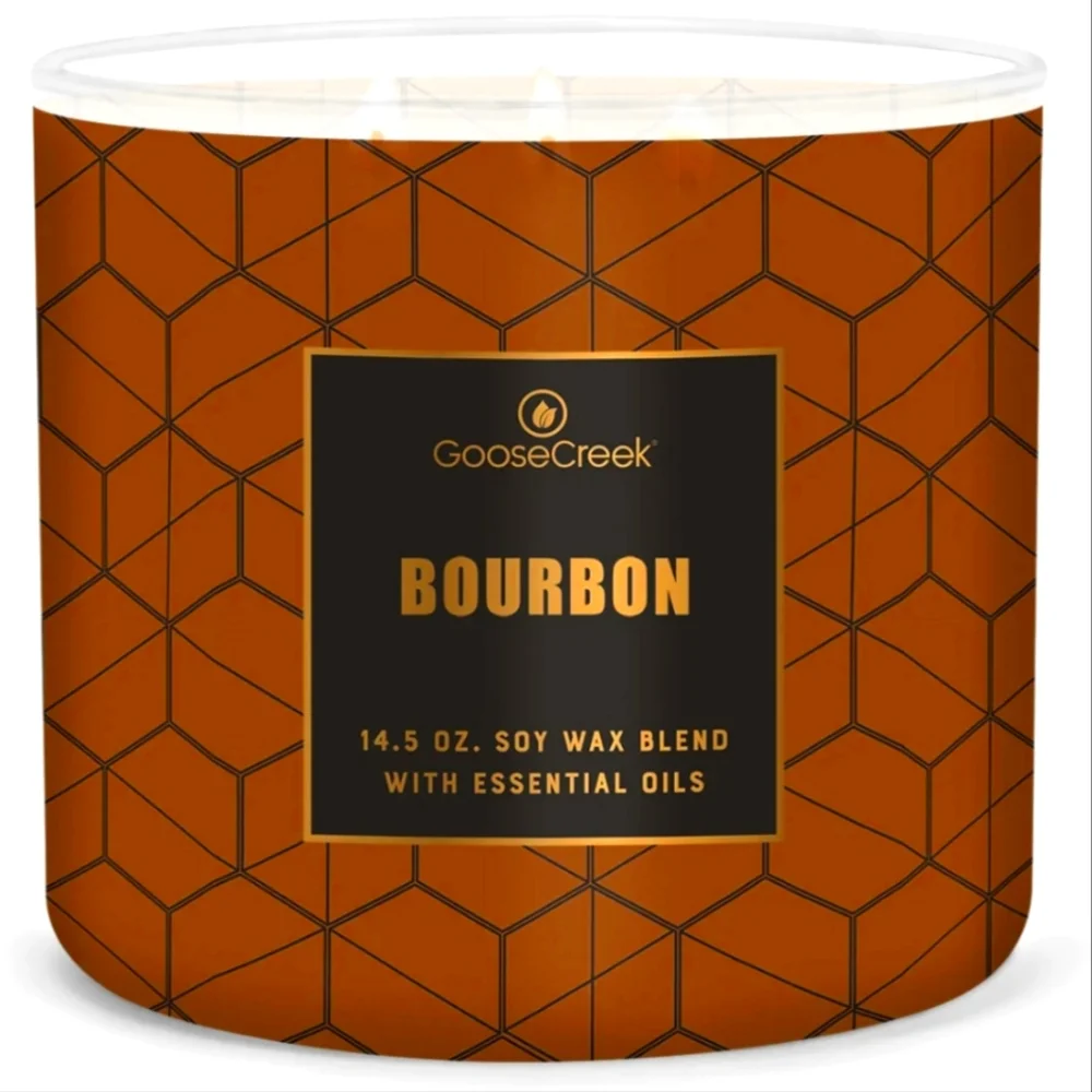 Bourbon Scented Soy Large 3-Wick Candle NWT - Picture 1 of 1